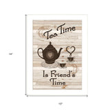Tea Time 4 White Framed Print Kitchen Wall Art - Homeroots - Flyclothing LLC