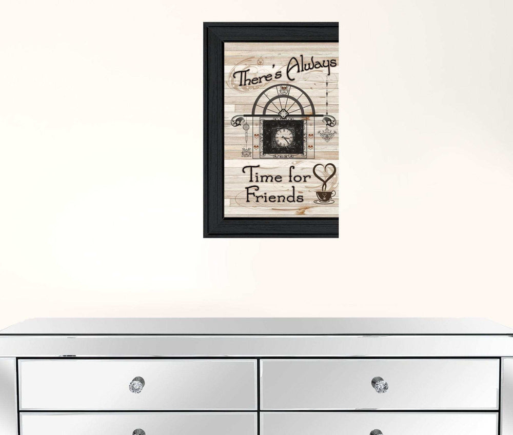 Time for Friends 2 Black Framed Print Kitchen Wall Art - Homeroots - Flyclothing LLC