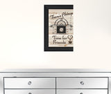 Time for Friends 2 Black Framed Print Kitchen Wall Art - Homeroots