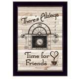 Time for Friends 3 Black Framed Print Kitchen Wall Art - Homeroots