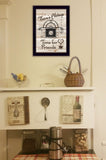 Time for Friends 3 Black Framed Print Kitchen Wall Art - Homeroots