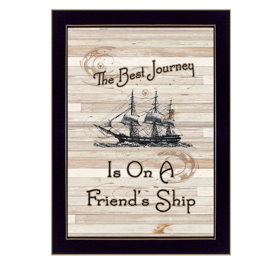 Friendship Journey 2 Black Framed Print Wall Art - Homeroots - Flyclothing LLC