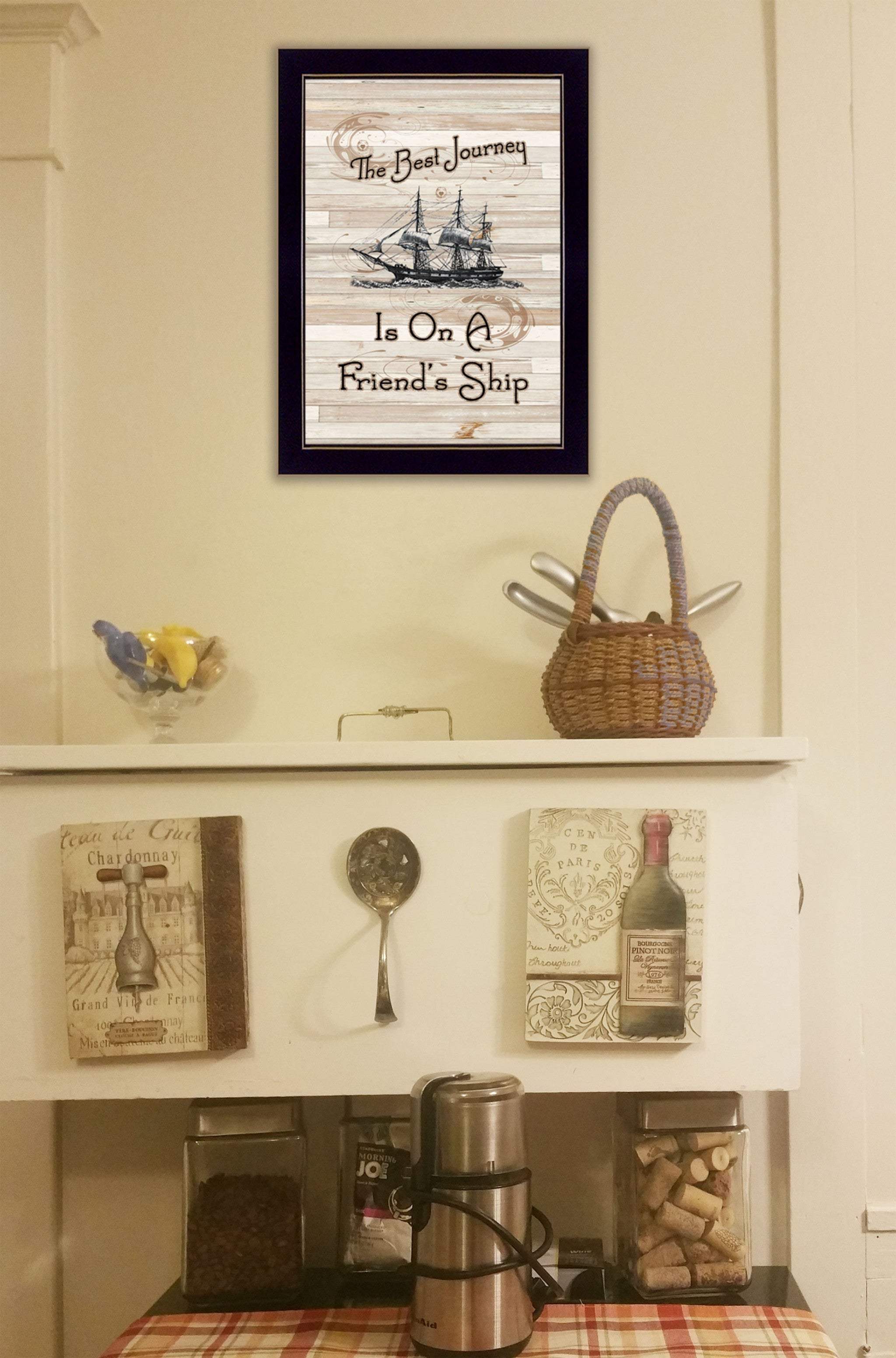 Friendship Journey 2 Black Framed Print Wall Art - Homeroots - Flyclothing LLC