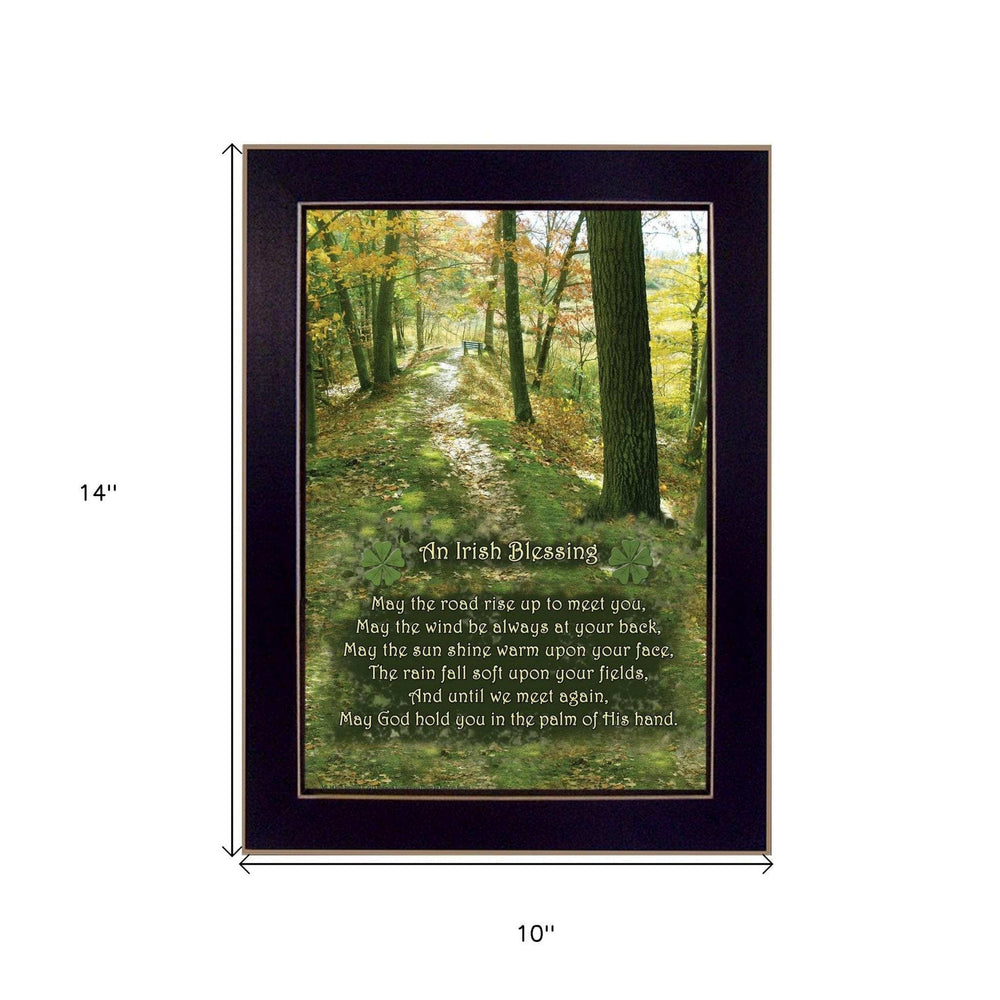 Irish Blessing 3 Black Framed Print Wall Art - Homeroots - Flyclothing LLC