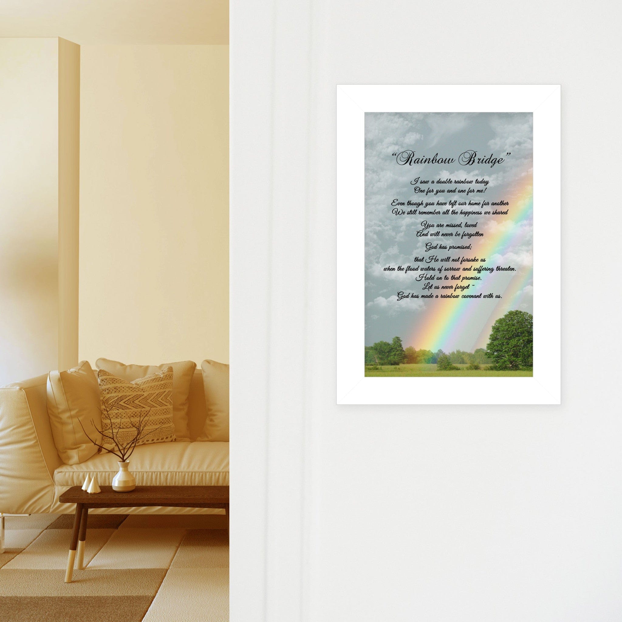Rainbow Bridge 2 White Framed Print Wall Art - Homeroots