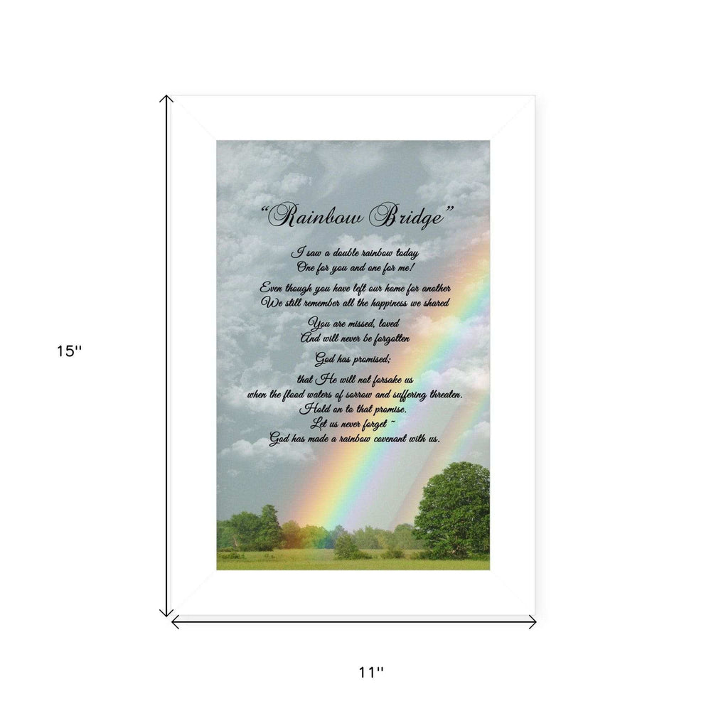 Rainbow Bridge 2 White Framed Print Wall Art - Homeroots - Flyclothing LLC