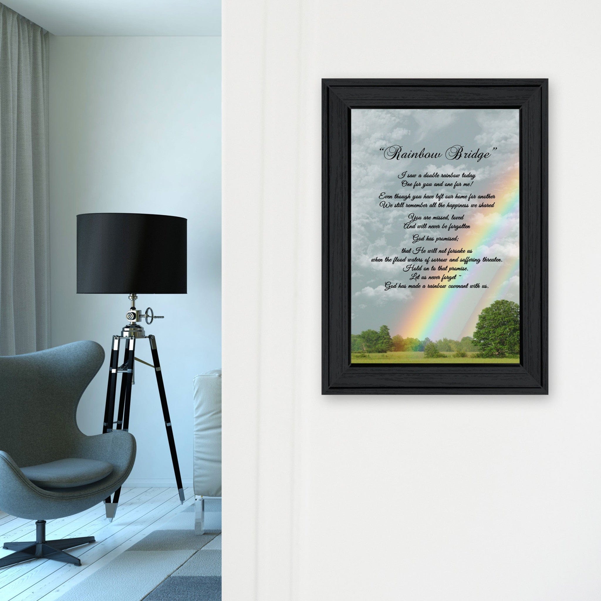 Rainbow Bridge 3 Black Framed Print Wall Art - Homeroots