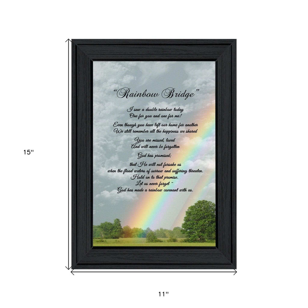 Rainbow Bridge 3 Black Framed Print Wall Art - Homeroots - Flyclothing LLC