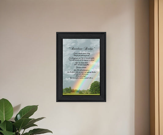 Rainbow Bridge 3 Black Framed Print Wall Art - Homeroots