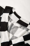 Checkerboard V Neck Loose Tee and Shorts Set - Trendsi - Flyclothing LLC