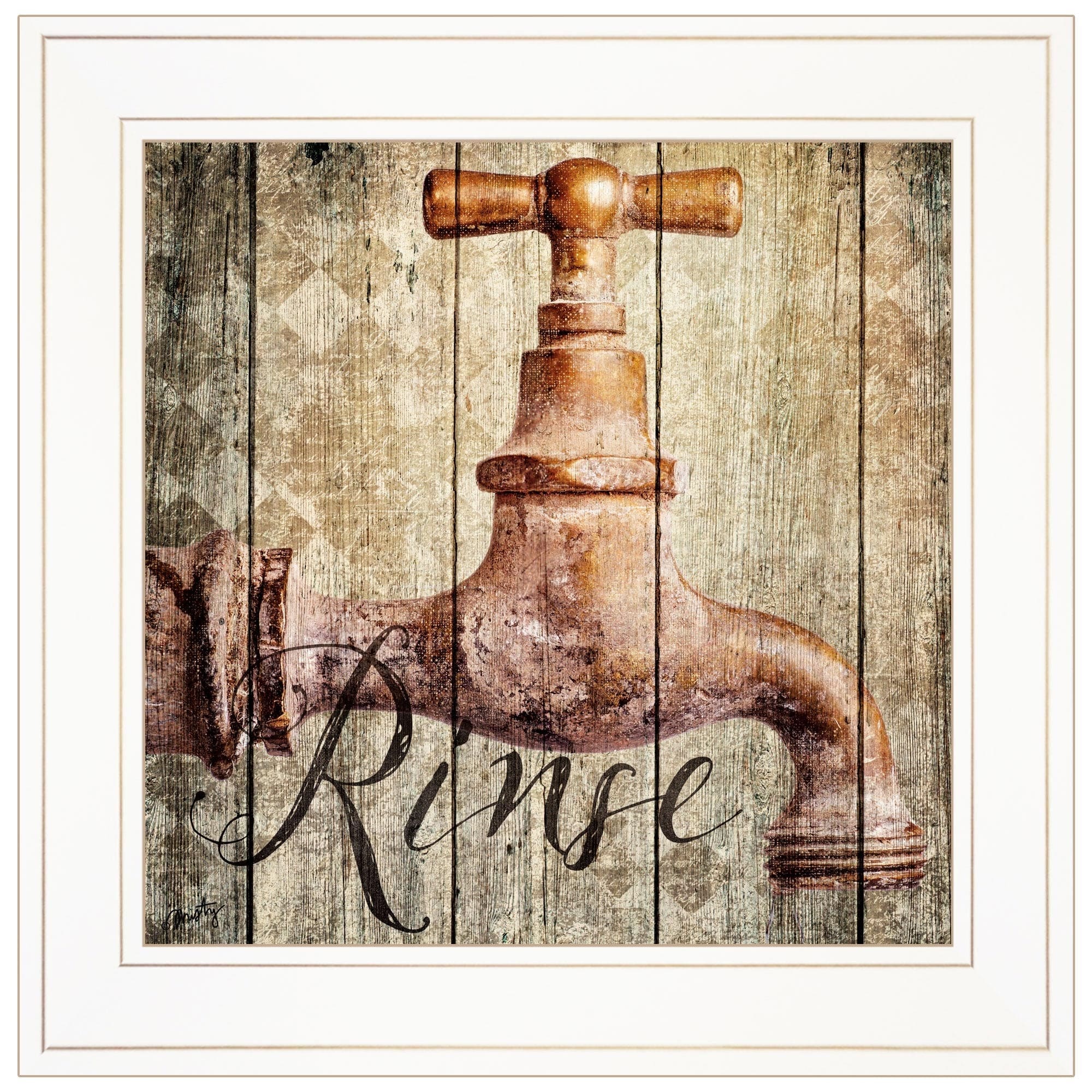 Rinse 1 White Framed Print Wall Art - Homeroots