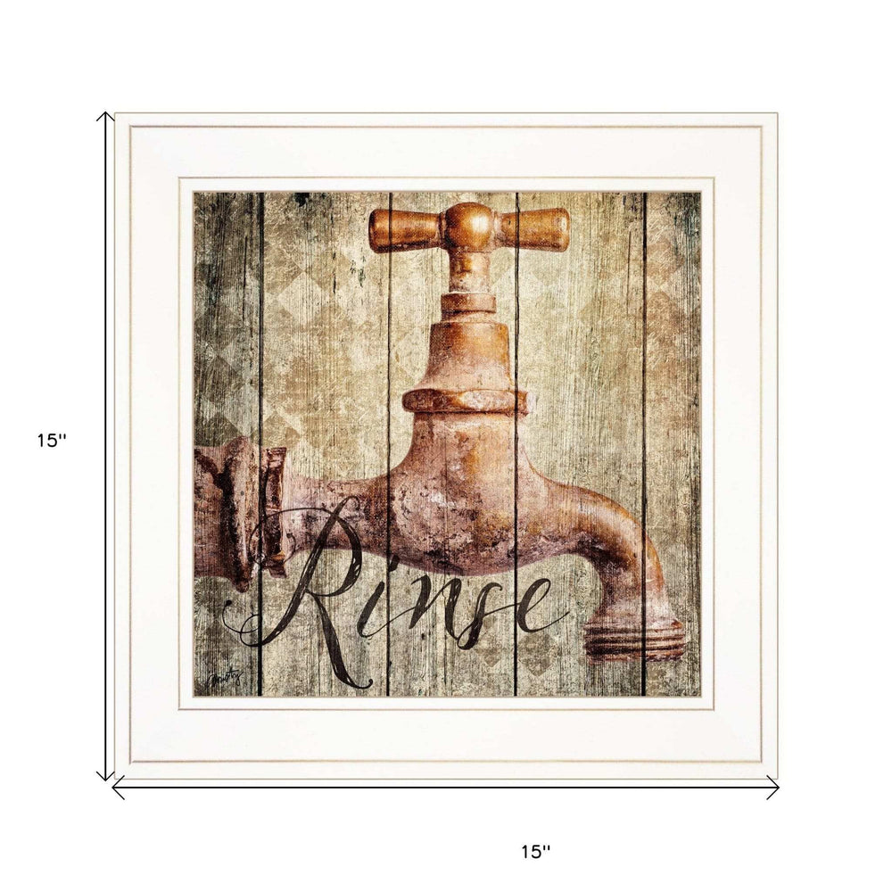Rinse 1 White Framed Print Wall Art - Homeroots - Flyclothing LLC
