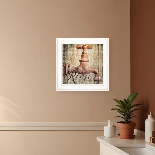 Rinse 1 White Framed Print Wall Art - Homeroots