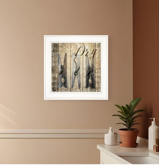 Dry 1 White Framed Print Wall Art - Homeroots