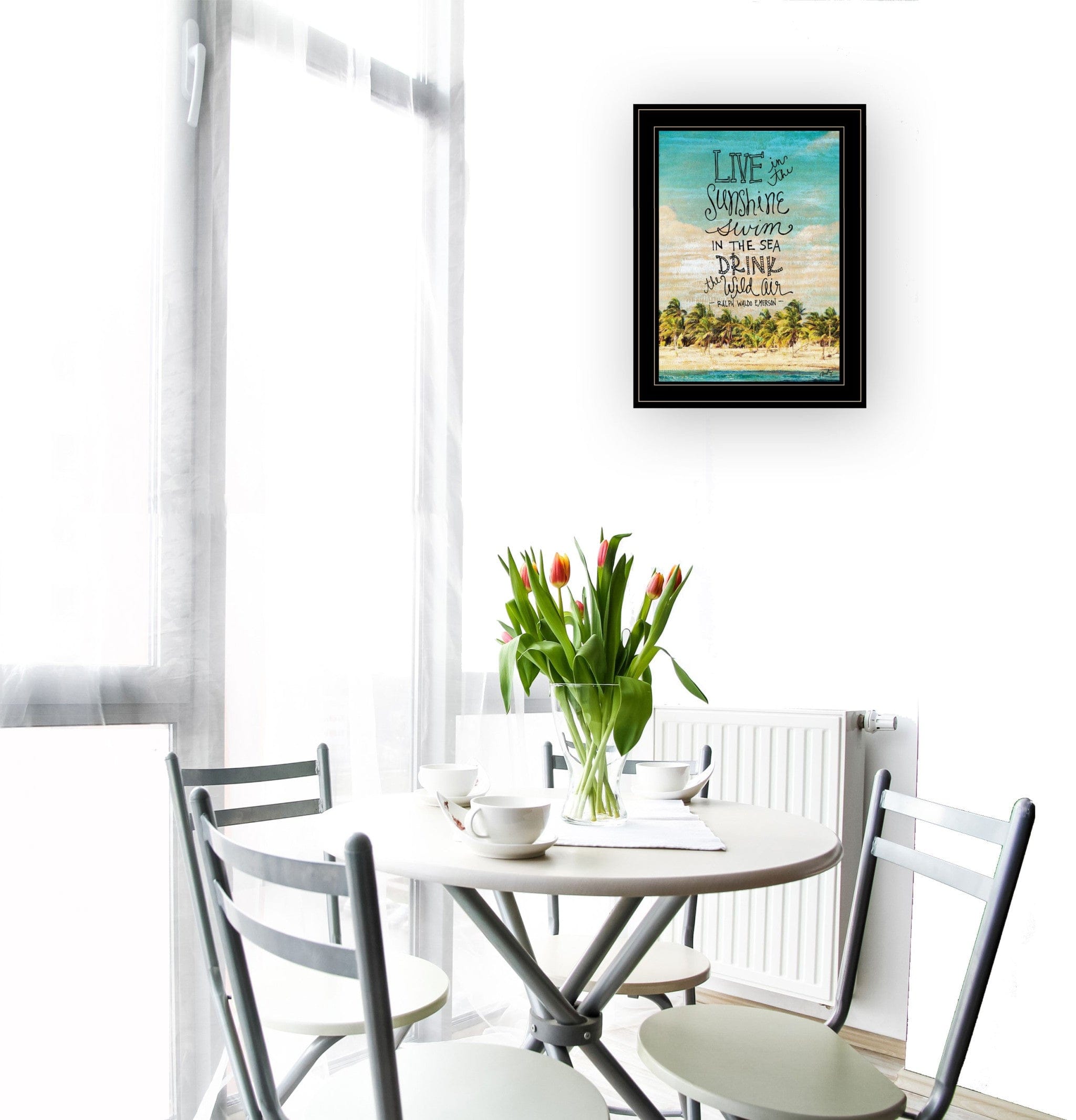 Live in the Sunshine 3 Black Framed Print Wall Art - Homeroots