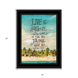 Live in the Sunshine 3 Black Framed Print Wall Art - Homeroots - Flyclothing LLC
