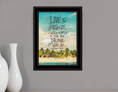 Live in the Sunshine 3 Black Framed Print Wall Art - Homeroots