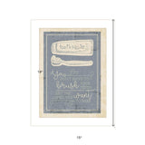 Brush Teeth 1 White Framed Print Wall Art - Homeroots - Flyclothing LLC