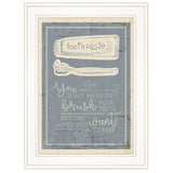 Brush Teeth 2 White Framed Print Wall Art - Homeroots