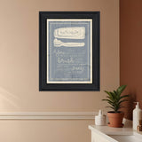 Brush Teeth 3 Black Framed Print Wall Art - Homeroots - Flyclothing LLC