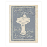 Wash Your Hands 5 White Framed Print Bathroom Wall Art - Homeroots - Flyclothing LLC