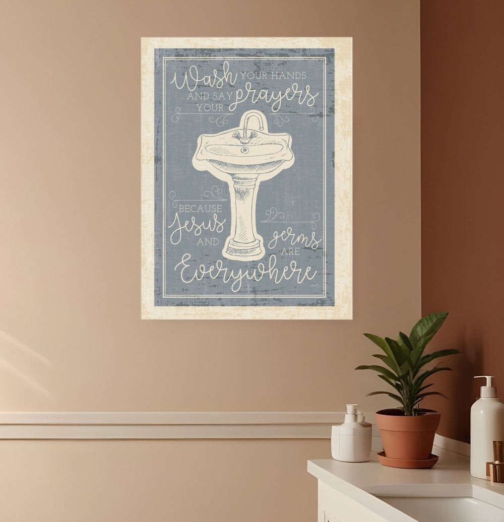 Wash Your Hands 5 White Framed Print Bathroom Wall Art - Homeroots