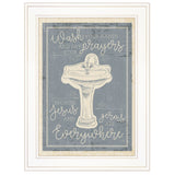 Wash Your Hands 6 White Framed Print Bathroom Wall Art - Homeroots