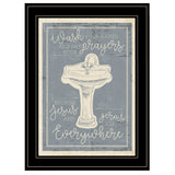 Wash Your Hands 8 Black Framed Print Bathroom Wall Art - Homeroots