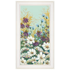 Floral Field Day White Framed Print Wall Art - Homeroots