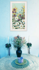 Floral Field Day White Framed Print Wall Art - Homeroots