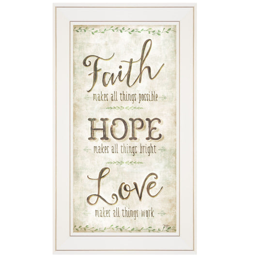 Faith 1 White Framed Print Wall Art - Homeroots