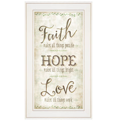 Faith 1 White Framed Print Wall Art - Homeroots