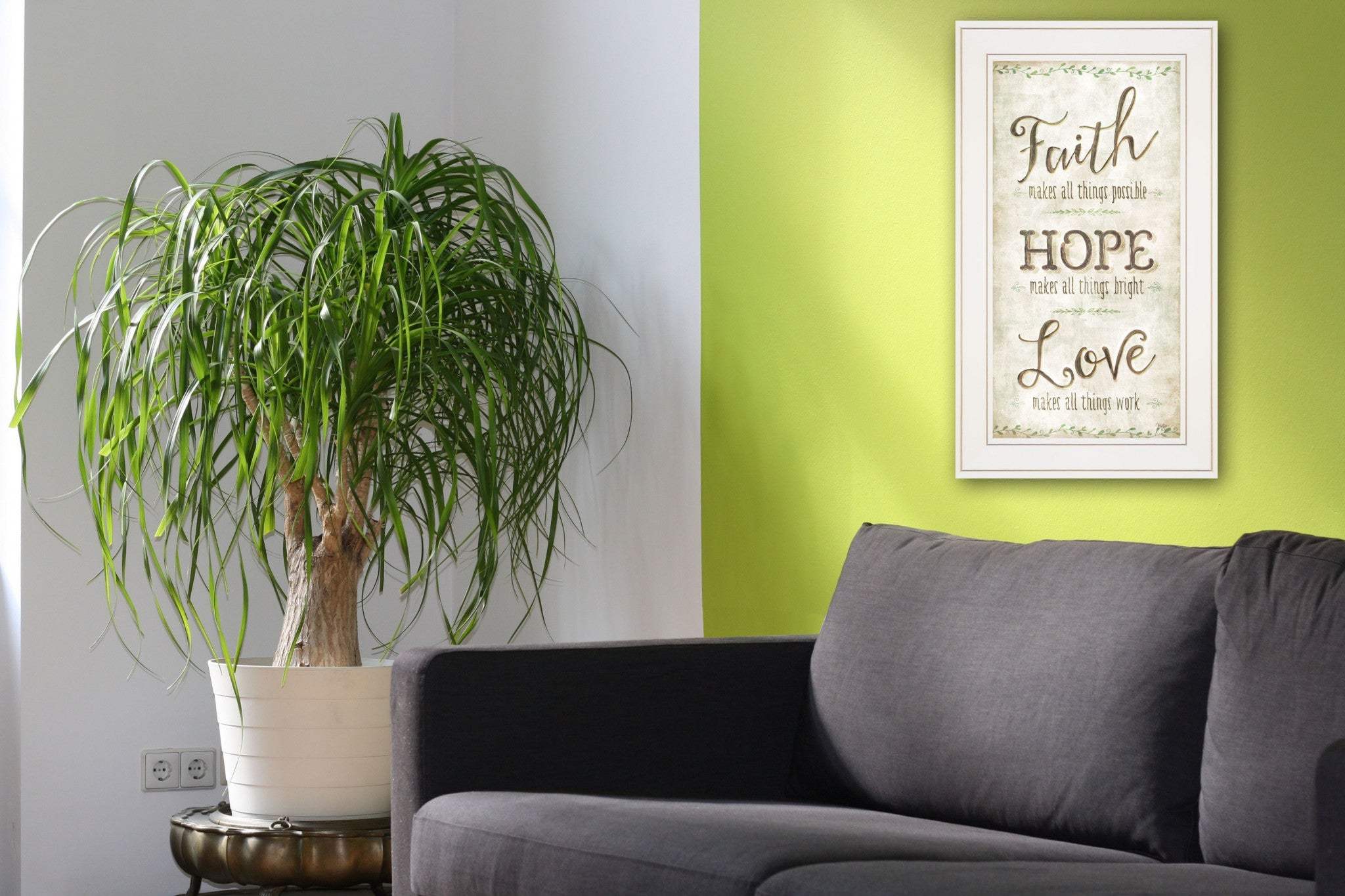 Faith 1 White Framed Print Wall Art - Homeroots - Flyclothing LLC