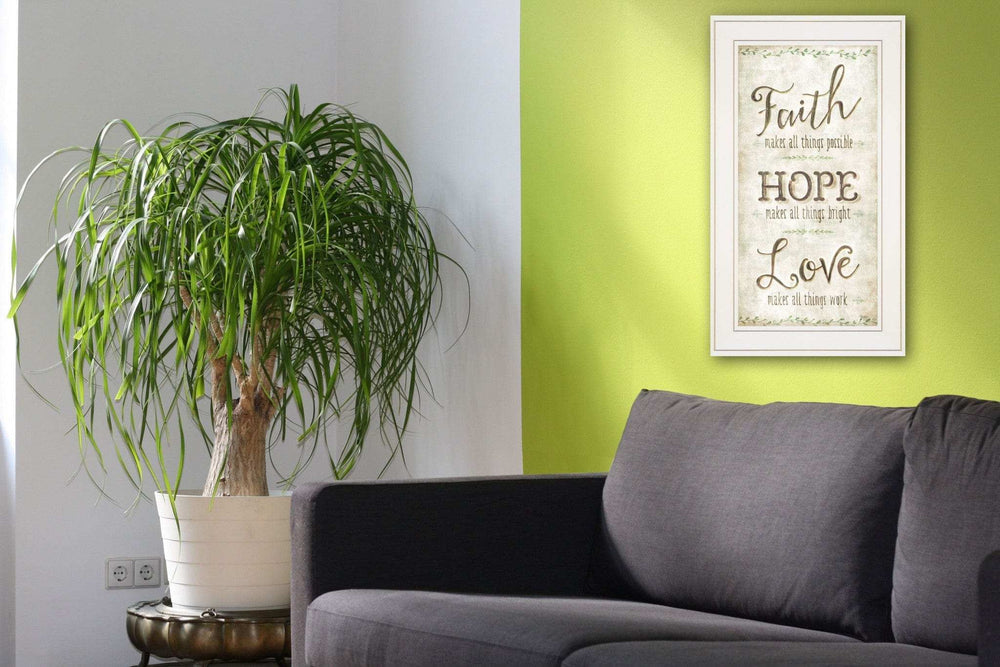 Faith 1 White Framed Print Wall Art - Homeroots - Flyclothing LLC
