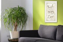 Faith 1 White Framed Print Wall Art - Homeroots