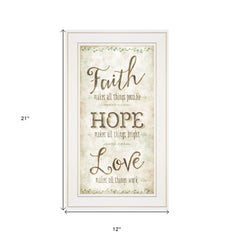 Faith 1 White Framed Print Wall Art - Homeroots