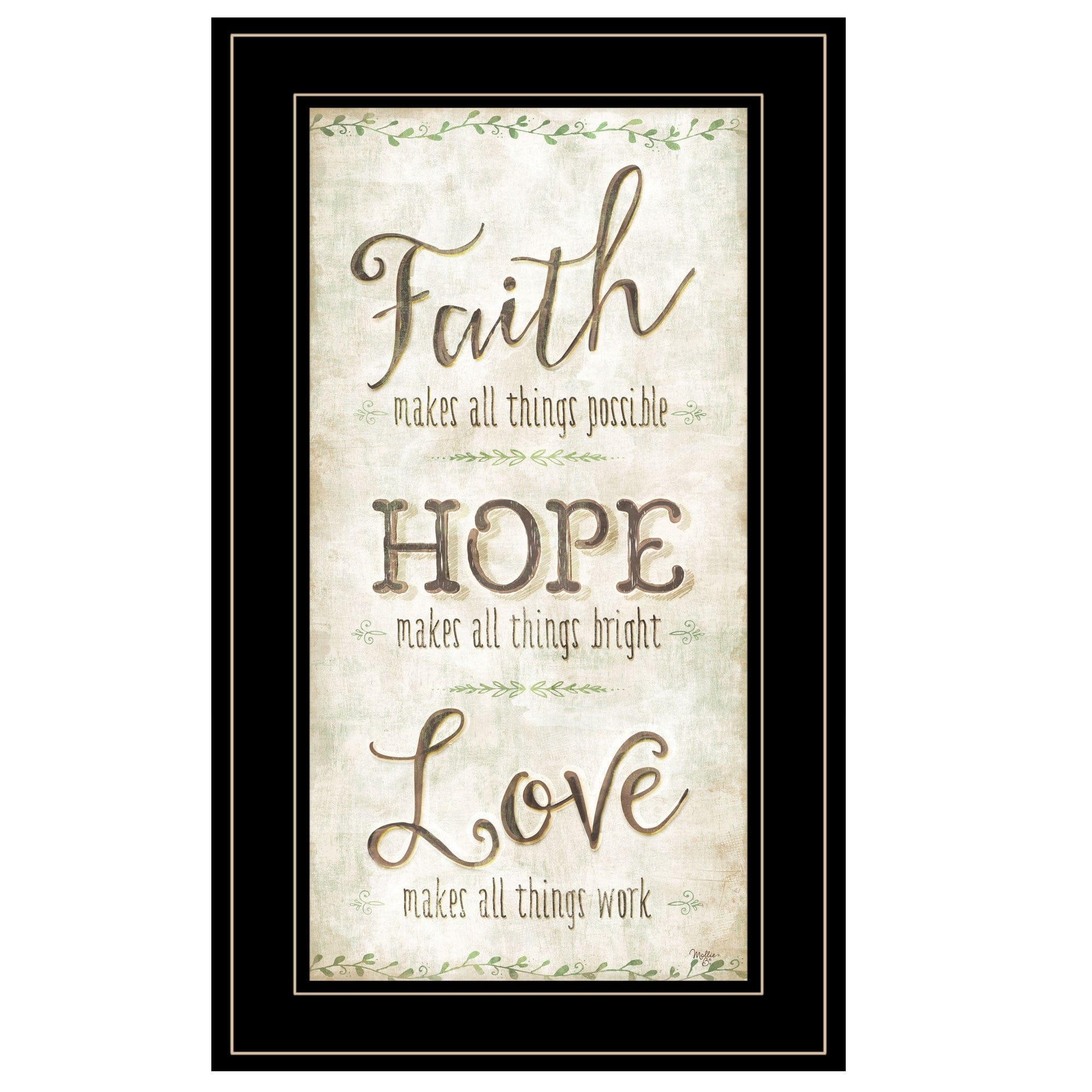 Faith 2 Black Framed Print Wall Art - Homeroots