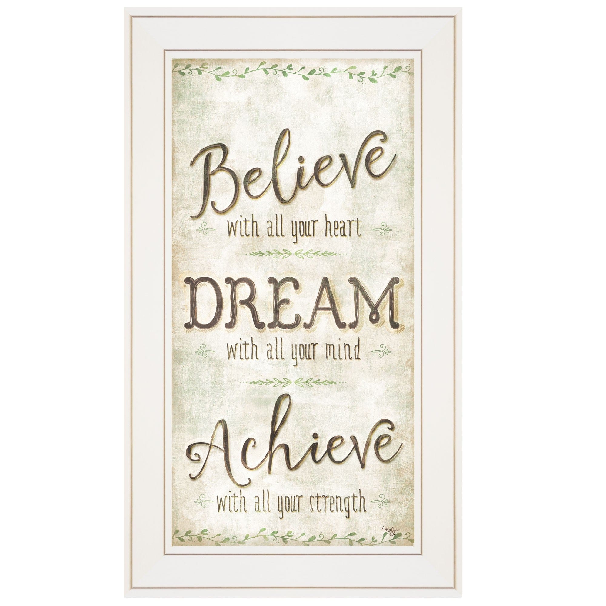 Believe 2 White Framed Print Wall Art - Homeroots