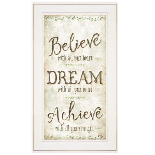 Believe 2 White Framed Print Wall Art - Homeroots