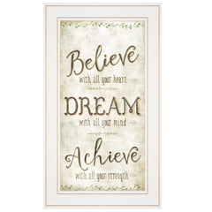 Believe 2 White Framed Print Wall Art - Homeroots