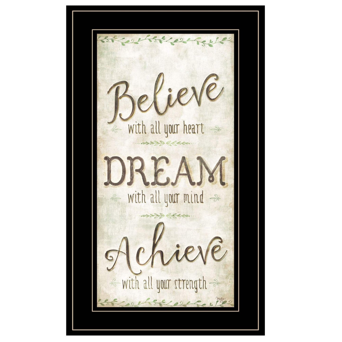 Believe 3 Black Framed Print Wall Art - Homeroots - Flyclothing LLC