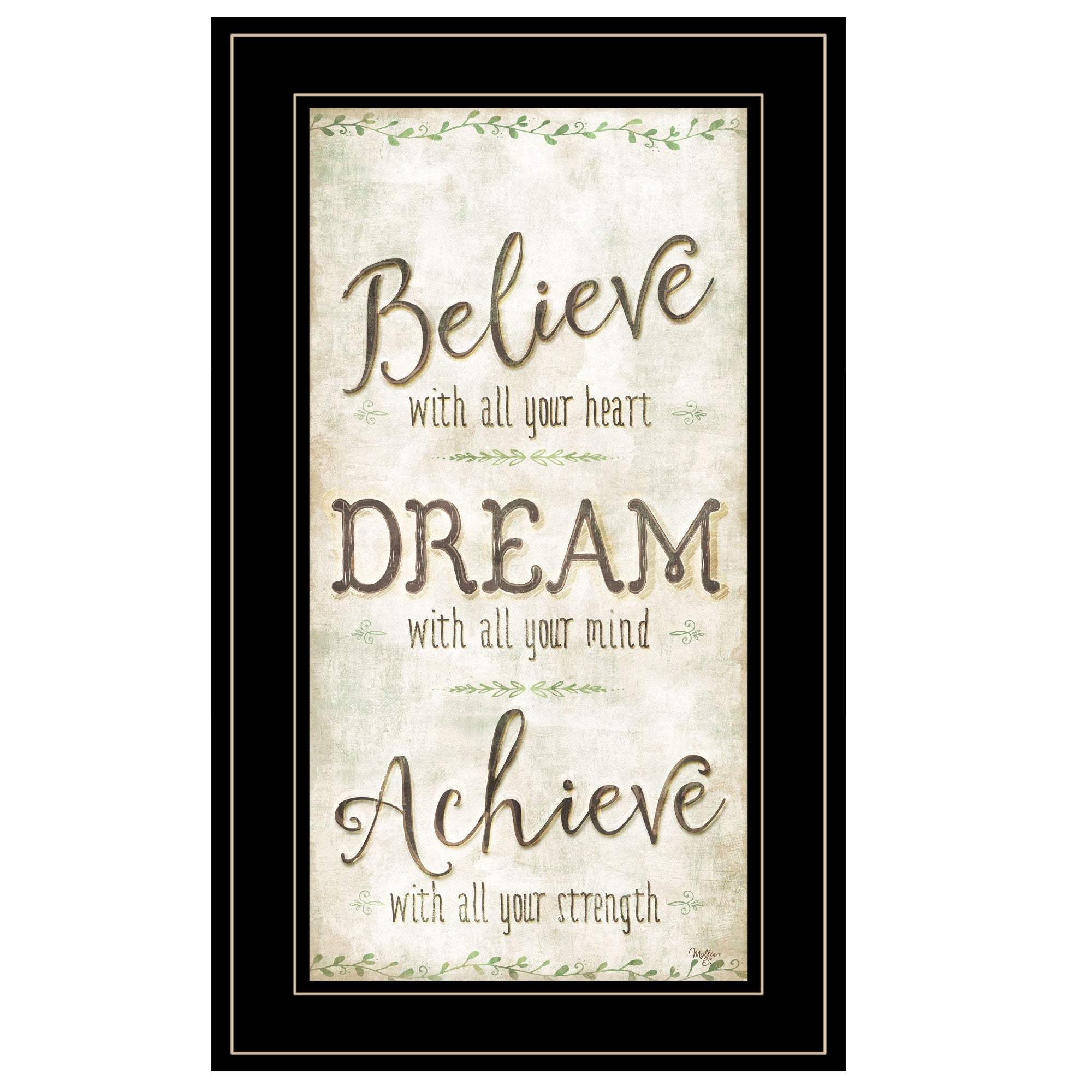 Believe 3 Black Framed Print Wall Art - Homeroots - Flyclothing LLC