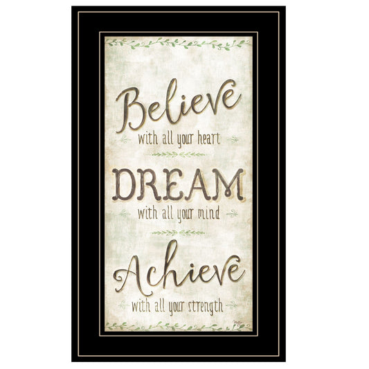 Believe 3 Black Framed Print Wall Art - Homeroots