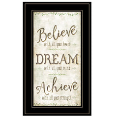 Believe 3 Black Framed Print Wall Art - Homeroots