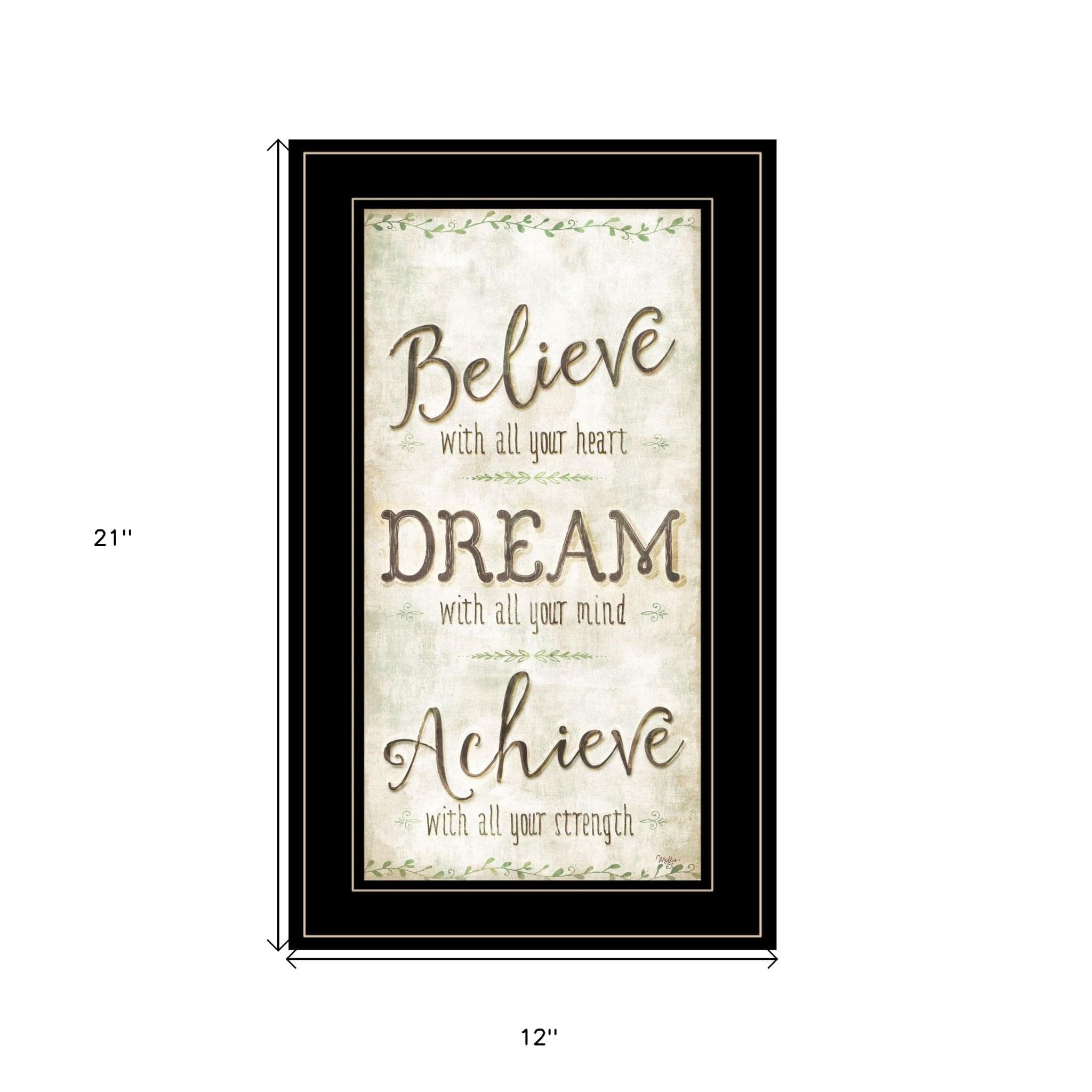 Believe 3 Black Framed Print Wall Art - Homeroots