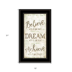 Believe 3 Black Framed Print Wall Art - Homeroots