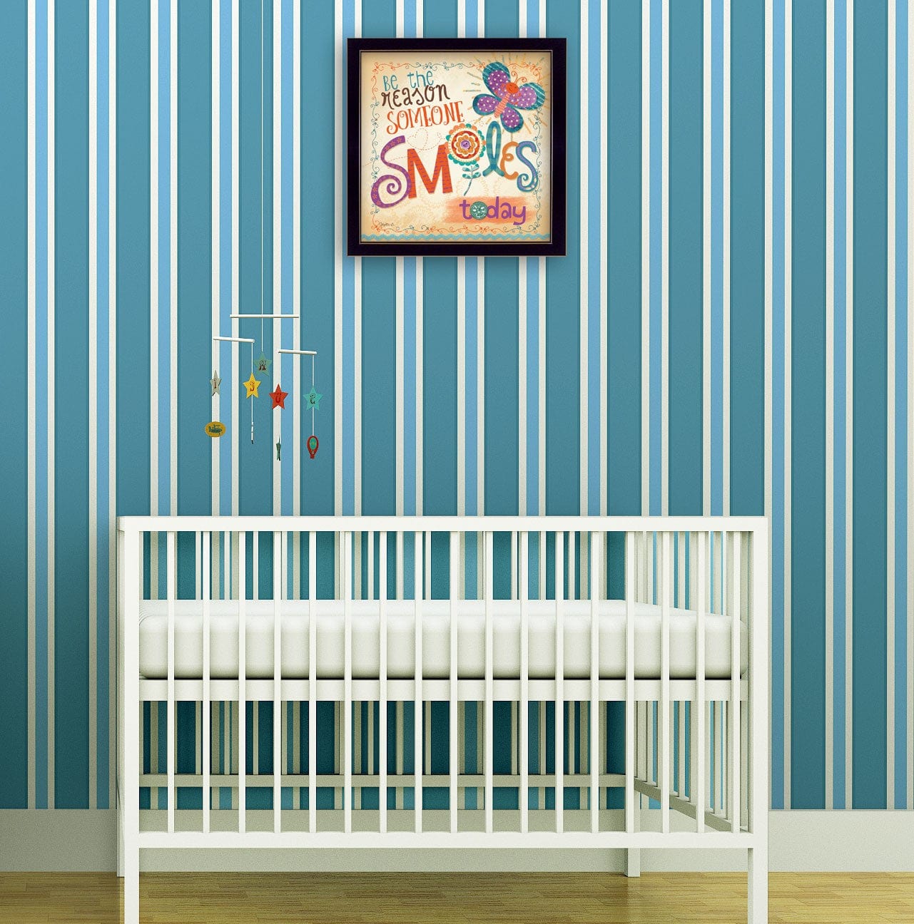 Be the Reason Someone Smiles Black Framed Print Wall Art - Homeroots