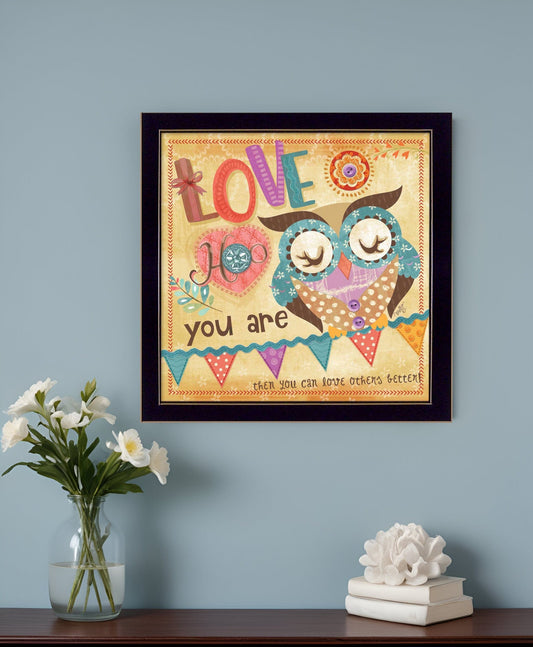 Owl 1 Black Framed Print Wall Art - Homeroots