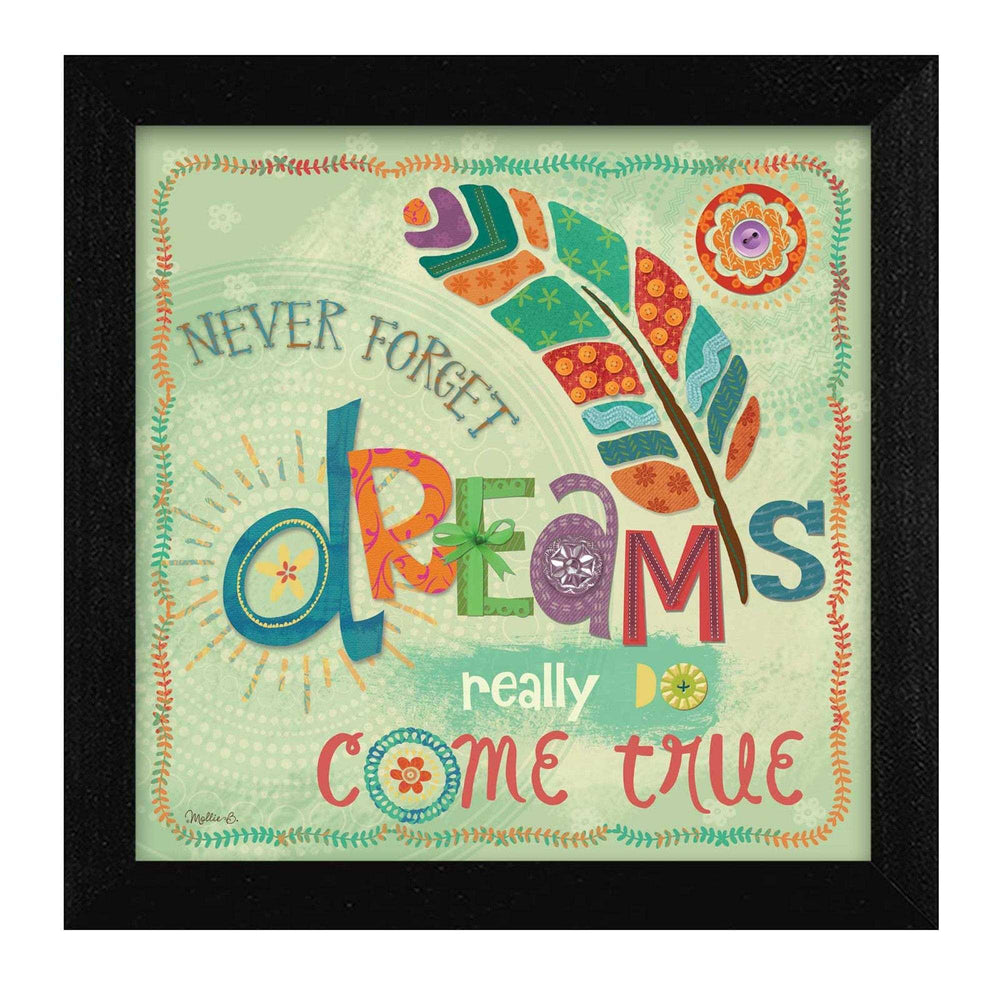 Dreams Come True Black Framed Print Wall Art - Homeroots - Flyclothing LLC