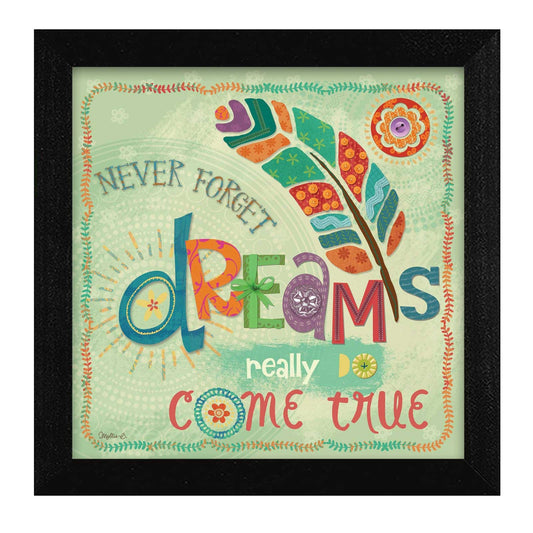 Dreams Come True Black Framed Print Wall Art - Homeroots